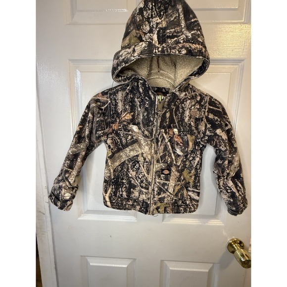 Dickies  Duck Canvas Jacket Sherpa Lined Camo Hunting Coat Boys Kids Youth Large - Picture 1 of 11